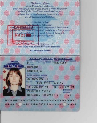 Cynthia A. Hopkins Passport Photo 2